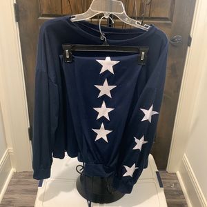 Pajamas, Jogging Suit, Lounge Wear, Multi Purpose Large L Blue w Stars